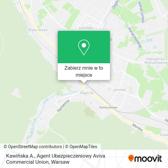 Mapa Kawińska A., Agent Ubezpieczeniowy Aviva Commercial Union