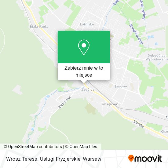 Mapa Wrosz Teresa. Usługi Fryzjerskie