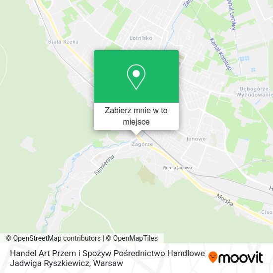 Mapa Handel Art Przem i Spożyw Pośrednictwo Handlowe Jadwiga Ryszkiewicz