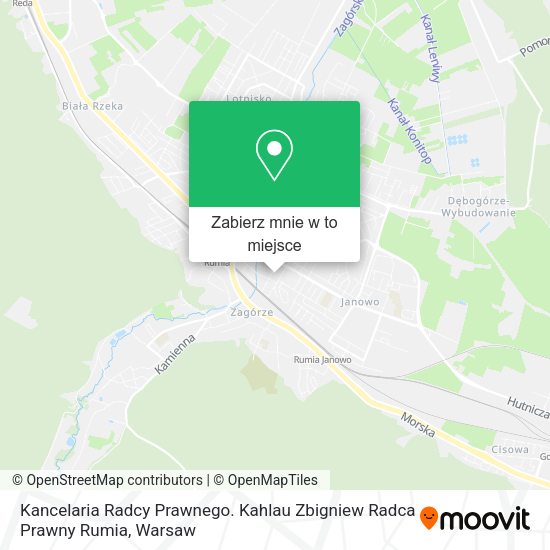 Mapa Kancelaria Radcy Prawnego. Kahlau Zbigniew Radca Prawny Rumia