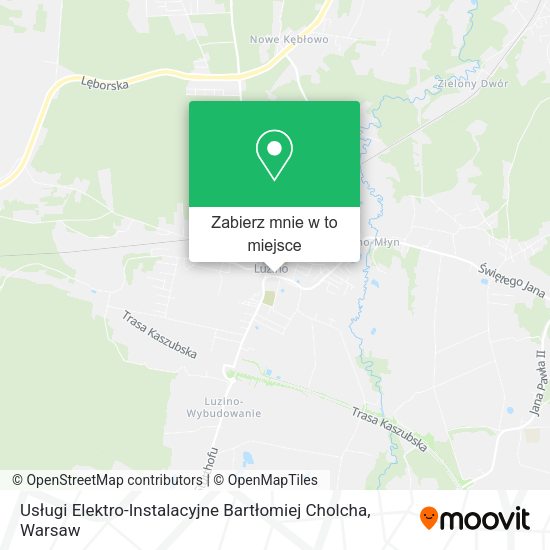 Mapa Usługi Elektro-Instalacyjne Bartłomiej Cholcha