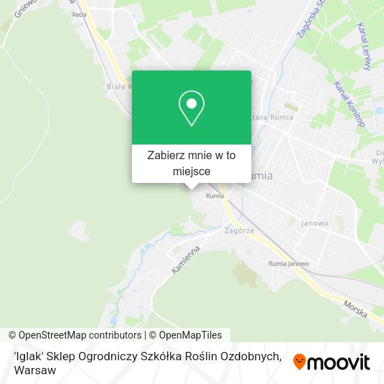 Mapa 'Iglak' Sklep Ogrodniczy Szkółka Roślin Ozdobnych