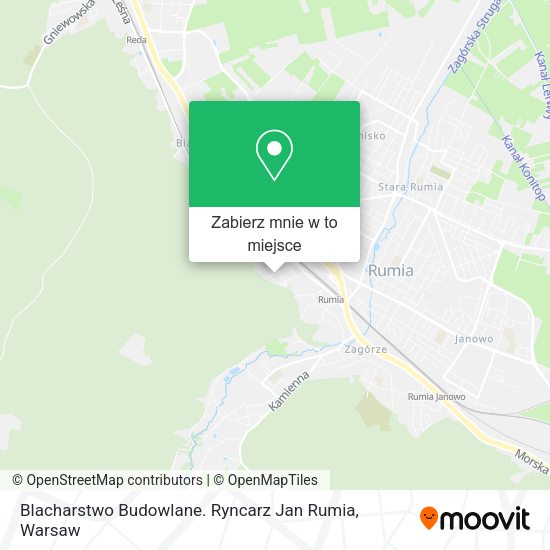 Mapa Blacharstwo Budowlane. Ryncarz Jan Rumia