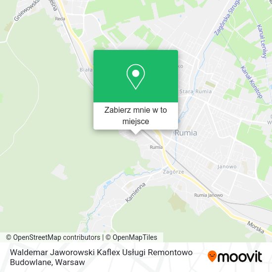 Mapa Waldemar Jaworowski Kaflex Usługi Remontowo Budowlane