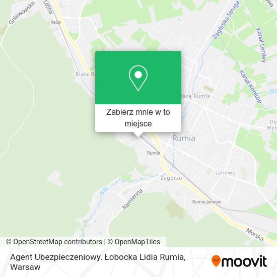 Mapa Agent Ubezpieczeniowy. Łobocka Lidia Rumia