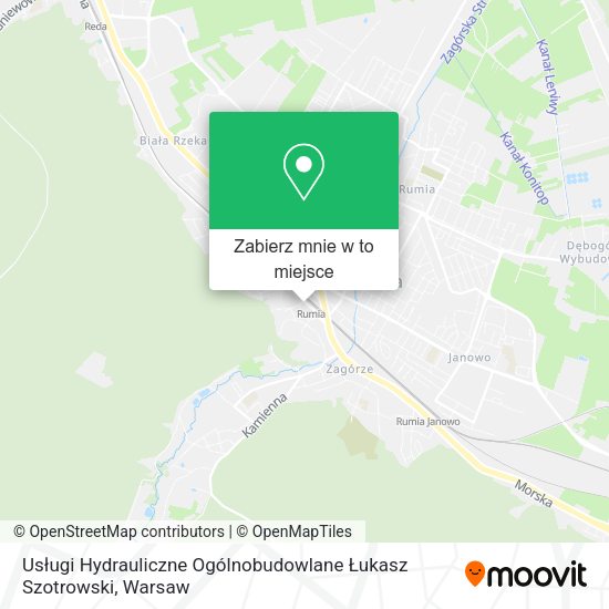Mapa Usługi Hydrauliczne Ogólnobudowlane Łukasz Szotrowski
