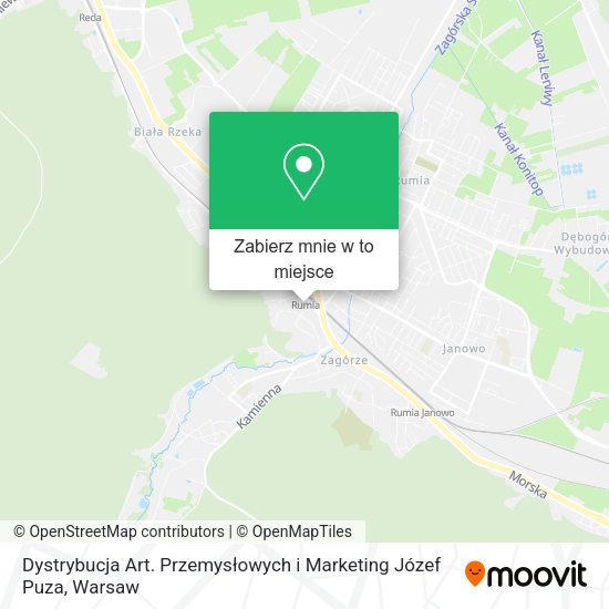 Mapa Dystrybucja Art. Przemysłowych i Marketing Józef Puza