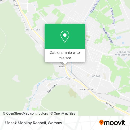 Mapa Masaż Mobilny Roshell