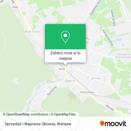 Mapa Sprzedaż i Naprawa Obuwia