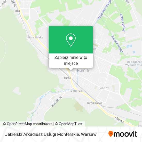 Mapa Jakielski Arkadiusz Usługi Monterskie