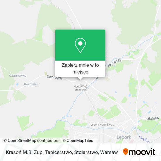 Mapa Krasoń M.B. Zup. Tapicerstwo, Stolarstwo