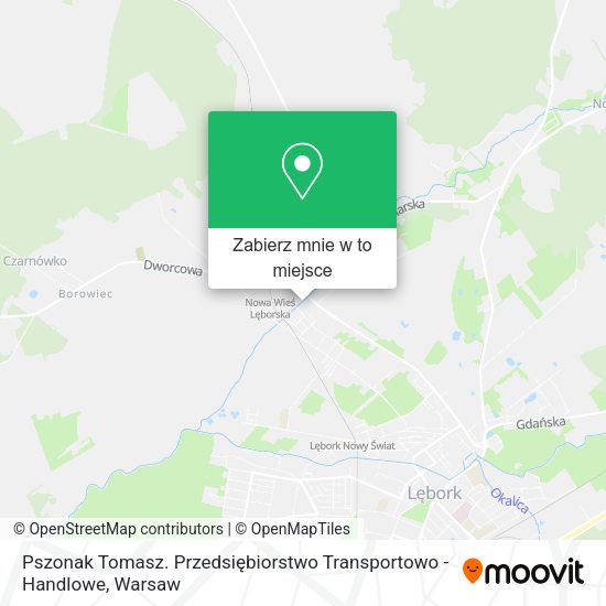 Mapa Pszonak Tomasz. Przedsiębiorstwo Transportowo - Handlowe