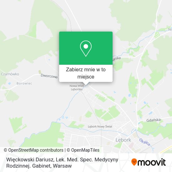 Mapa Więckowski Dariusz, Lek. Med. Spec. Medycyny Rodzinnej. Gabinet