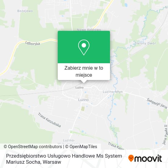 Mapa Przedsiębiorstwo Usługowo Handlowe Ms System Mariusz Socha