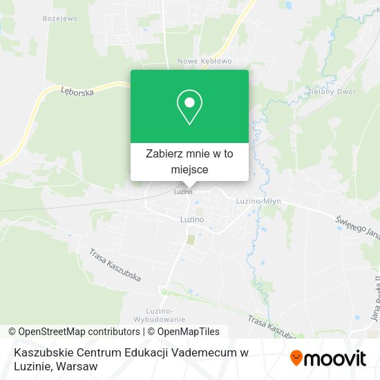 Mapa Kaszubskie Centrum Edukacji Vademecum w Luzinie