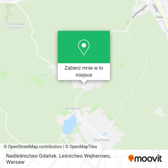 Mapa Nadleśnictwo Gdańsk. Leśnictwo Wejherowo