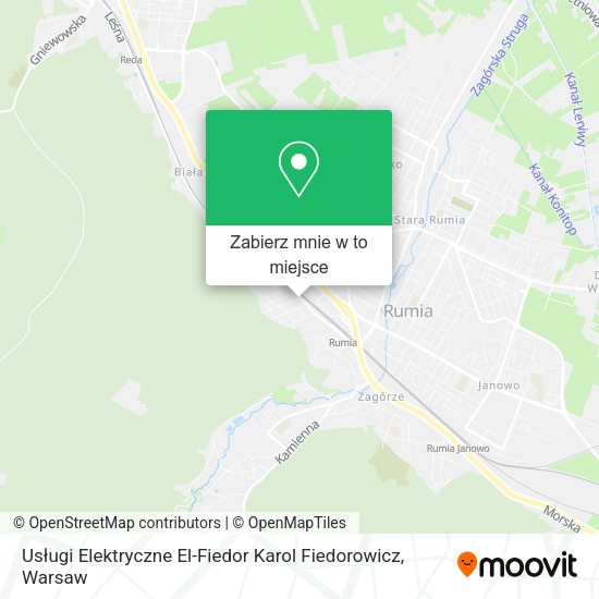 Mapa Usługi Elektryczne El-Fiedor Karol Fiedorowicz