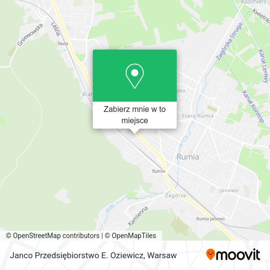 Mapa Janco Przedsiębiorstwo E. Oziewicz