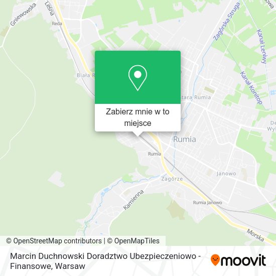 Mapa Marcin Duchnowski Doradztwo Ubezpieczeniowo - Finansowe