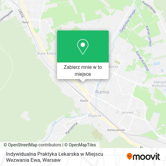 Mapa Indywidualna Praktyka Lekarska w Miejscu Wezwania Ewa