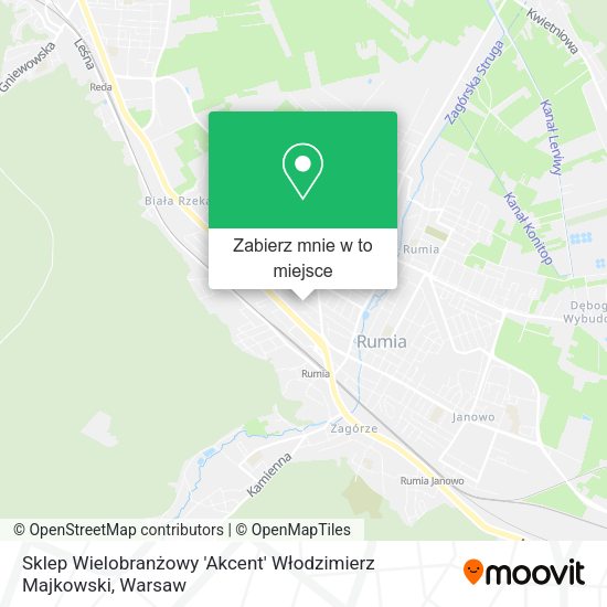 Mapa Sklep Wielobranżowy 'Akcent' Włodzimierz Majkowski