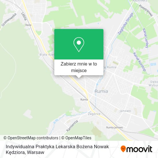 Mapa Indywidualna Praktyka Lekarska Bożena Nowak Kędziora