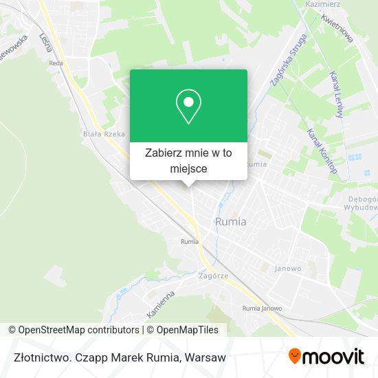 Mapa Złotnictwo. Czapp Marek Rumia