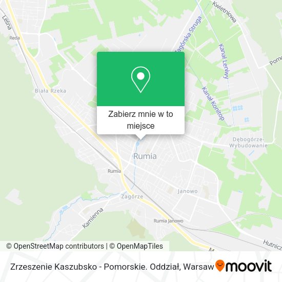 Mapa Zrzeszenie Kaszubsko - Pomorskie. Oddział