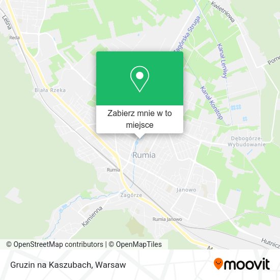 Mapa Gruzin na Kaszubach