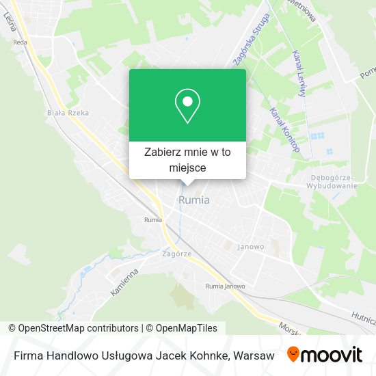 Mapa Firma Handlowo Usługowa Jacek Kohnke