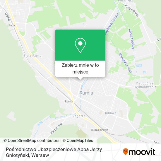 Mapa Pośrednictwo Ubezpieczeniowe Abba Jerzy Gniotyński