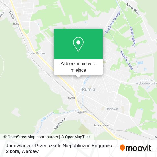 Mapa Janowiaczek Przedszkole Niepubliczne Bogumiła Sikora