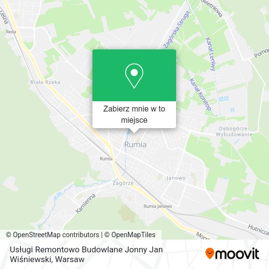 Mapa Usługi Remontowo Budowlane Jonny Jan Wiśniewski