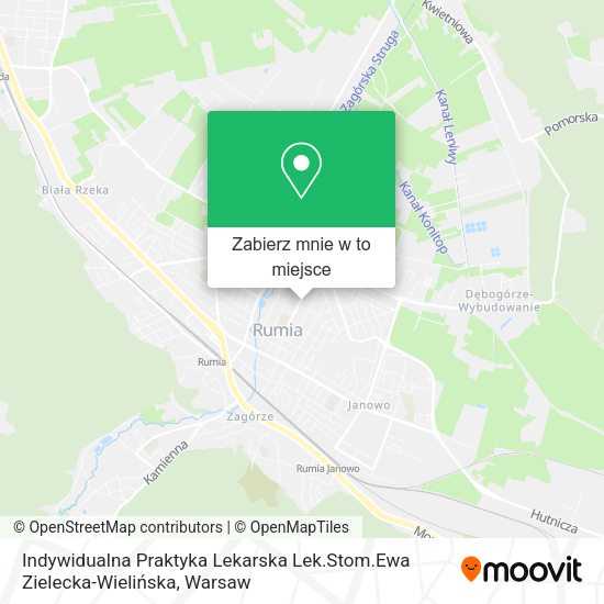 Mapa Indywidualna Praktyka Lekarska Lek.Stom.Ewa Zielecka-Wielińska