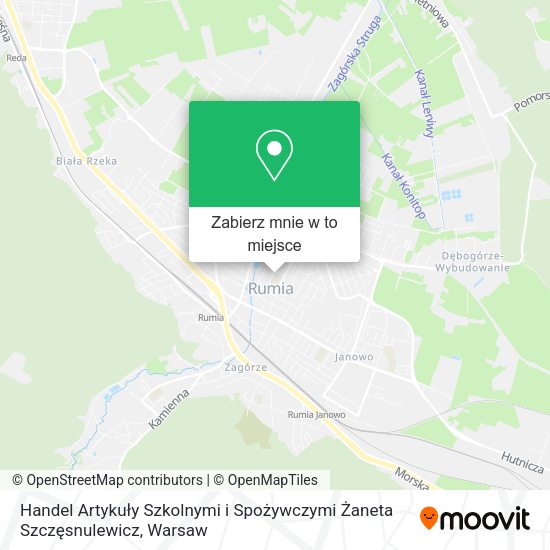 Mapa Handel Artykuły Szkolnymi i Spożywczymi Żaneta Szczęsnulewicz