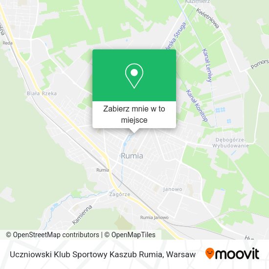 Mapa Uczniowski Klub Sportowy Kaszub Rumia