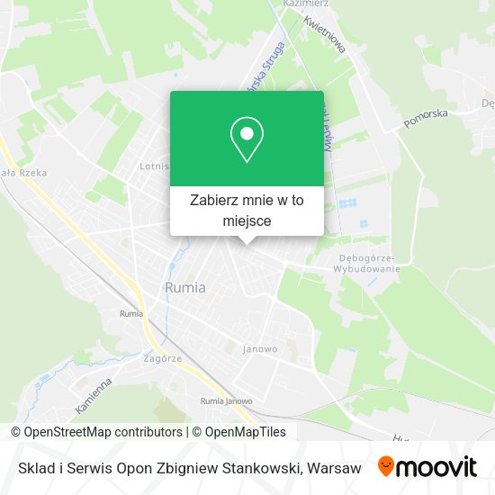 Mapa Sklad i Serwis Opon Zbigniew Stankowski