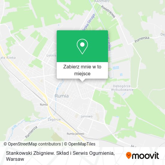 Mapa Stankowski Zbigniew. Skład i Serwis Ogumienia