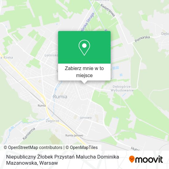 Mapa Niepubliczny Żłobek Przystań Malucha Dominika Mazanowska