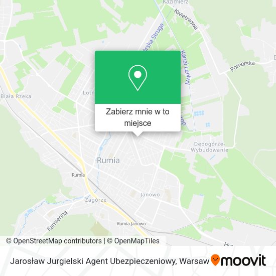 Mapa Jarosław Jurgielski Agent Ubezpieczeniowy