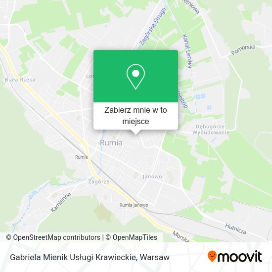 Mapa Gabriela Mienik Usługi Krawieckie