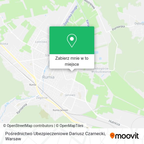 Mapa Pośrednictwo Ubezpieczeniowe Dariusz Czarnecki