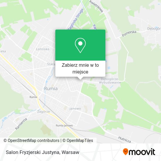 Mapa Salon Fryzjerski Justyna