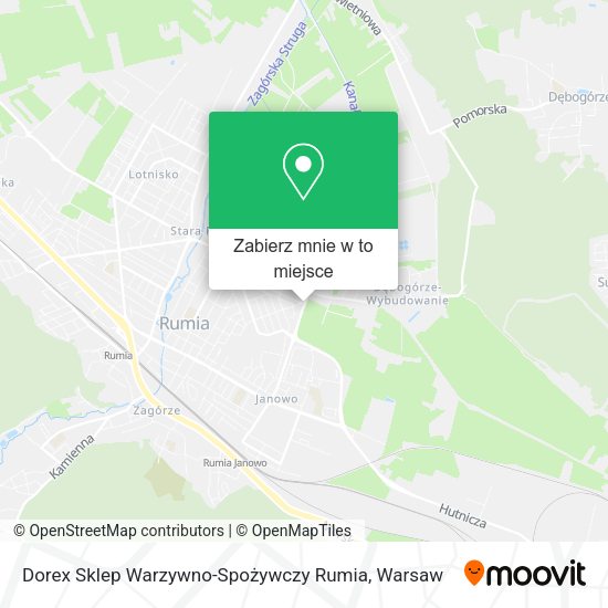 Mapa Dorex Sklep Warzywno-Spożywczy Rumia