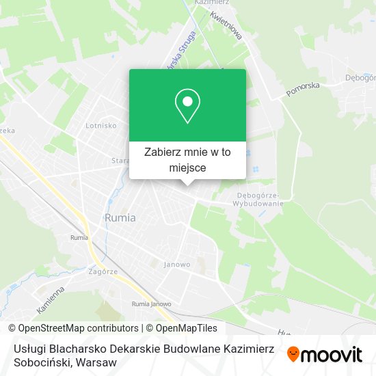 Mapa Usługi Blacharsko Dekarskie Budowlane Kazimierz Sobociński