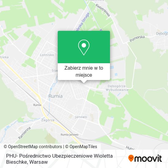 Mapa PHU- Pośrednictwo Ubezpieczeniowe Wioletta Bieschke