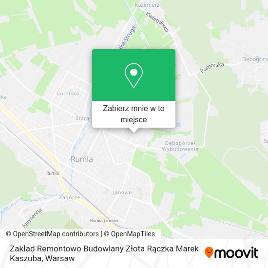 Mapa Zakład Remontowo Budowlany Złota Rączka Marek Kaszuba