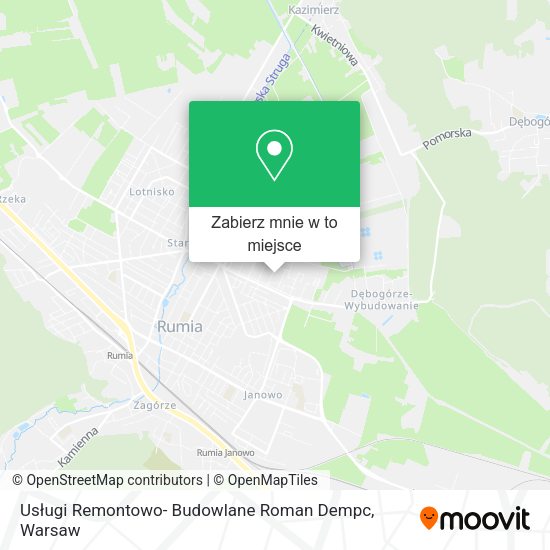 Mapa Usługi Remontowo- Budowlane Roman Dempc