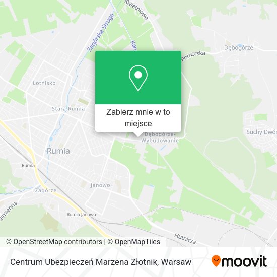 Mapa Centrum Ubezpieczeń Marzena Złotnik