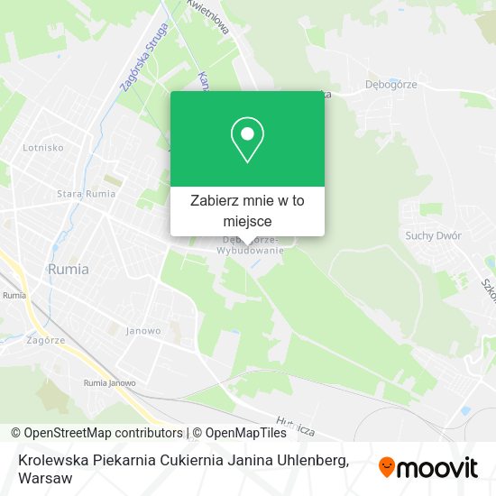 Mapa Krolewska Piekarnia Cukiernia Janina Uhlenberg